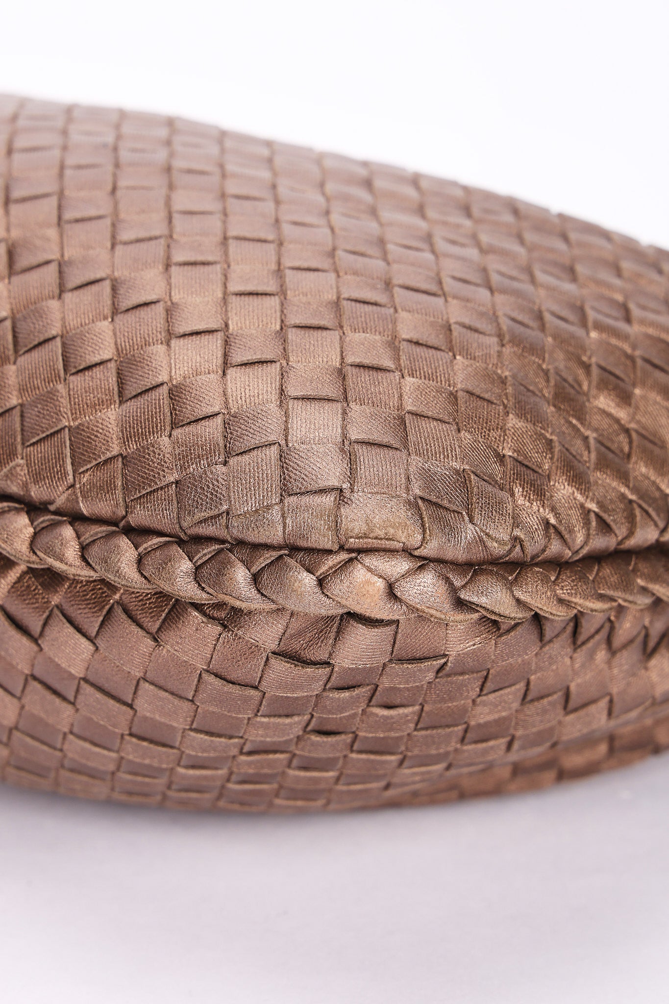Bottega Veneta Small Intrecciato Hobo Metallic Taupe