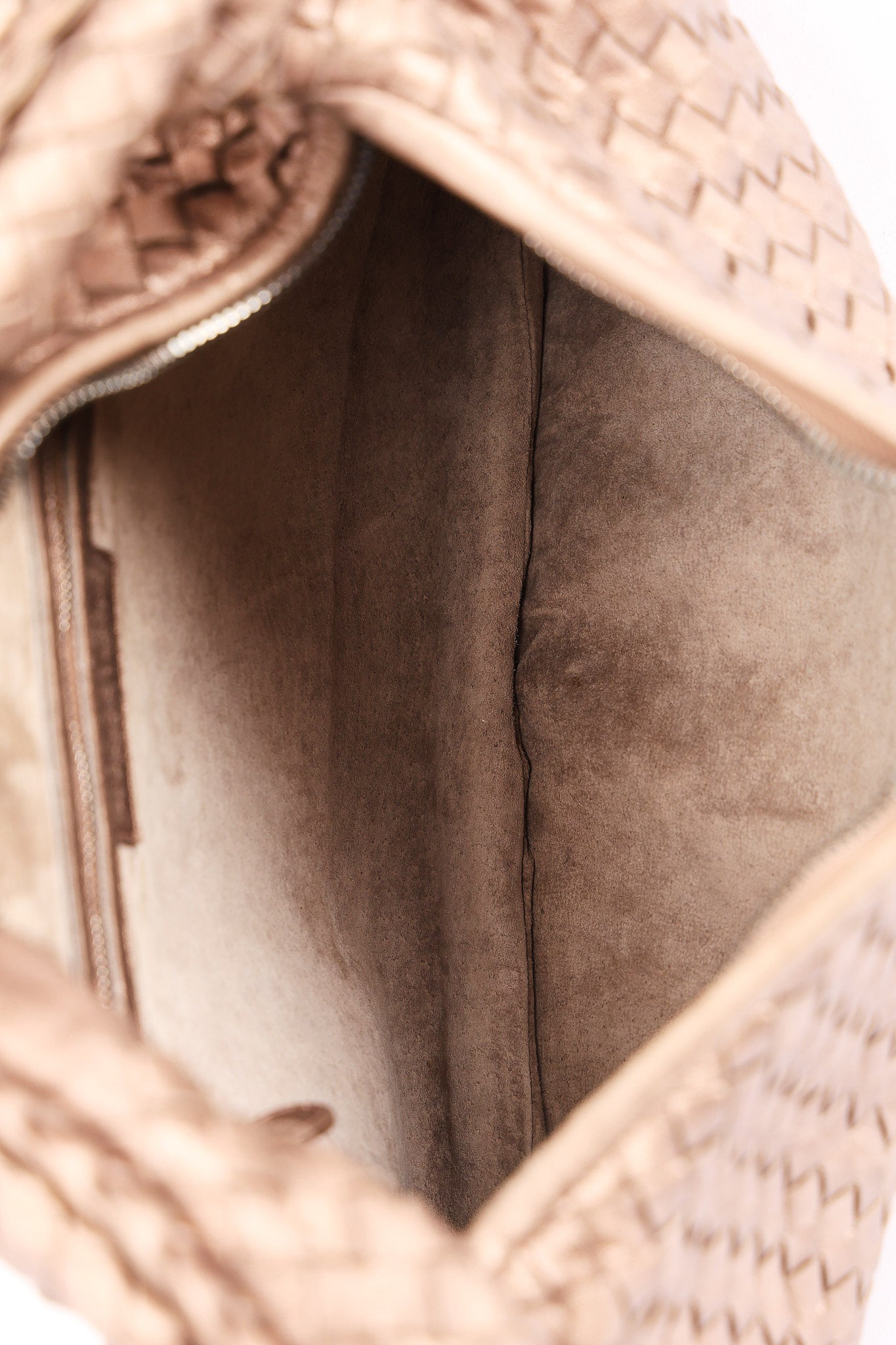 Bottega Veneta Small Intrecciato Hobo Metallic Taupe