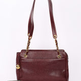 Chanel Triple CC Shoulder Bag Bordeaux Caviar 24K GP