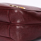 Chanel Triple CC Shoulder Bag Bordeaux Caviar 24K GP