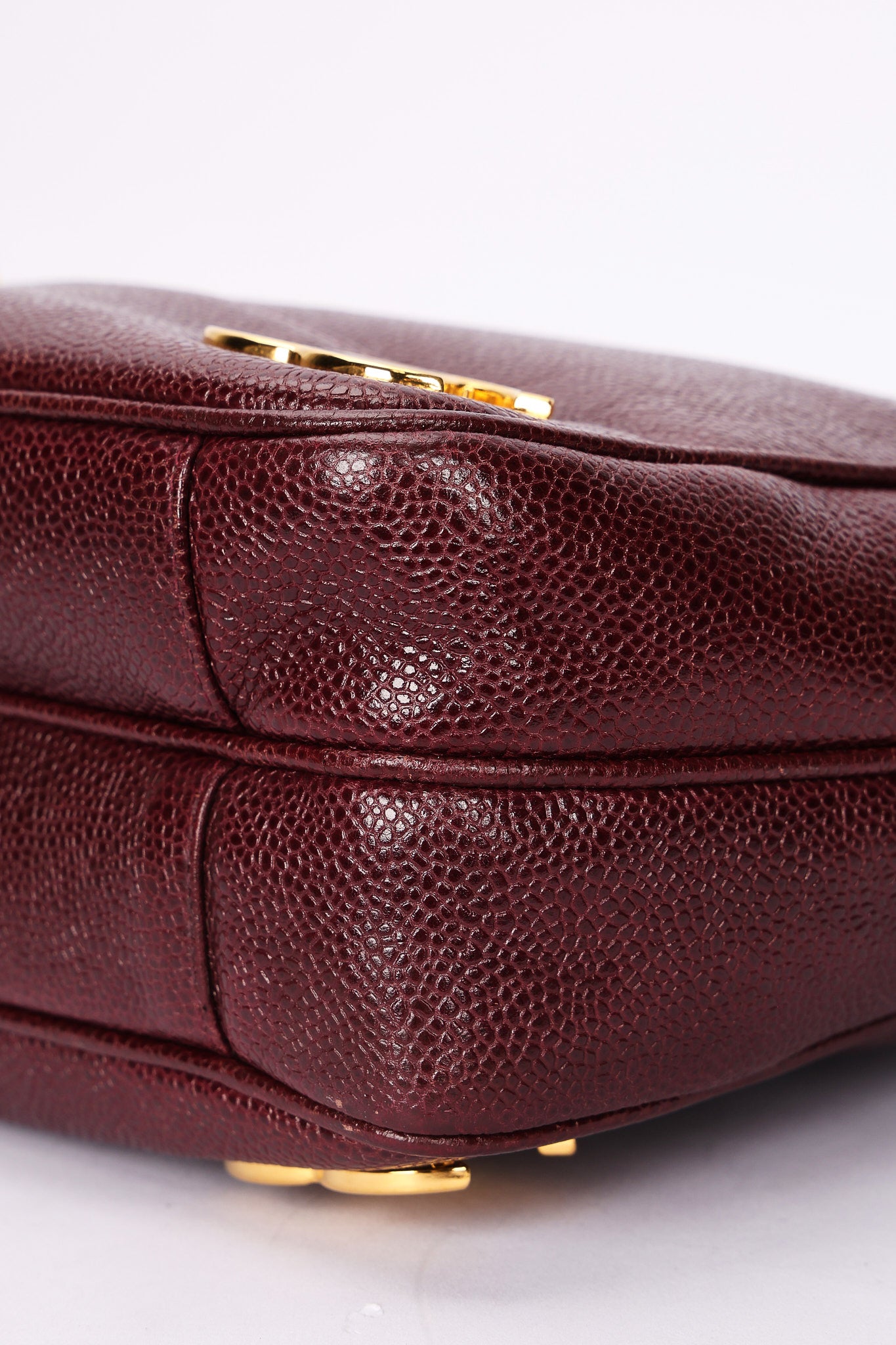 Chanel Triple CC Shoulder Bag Bordeaux Caviar 24K GP