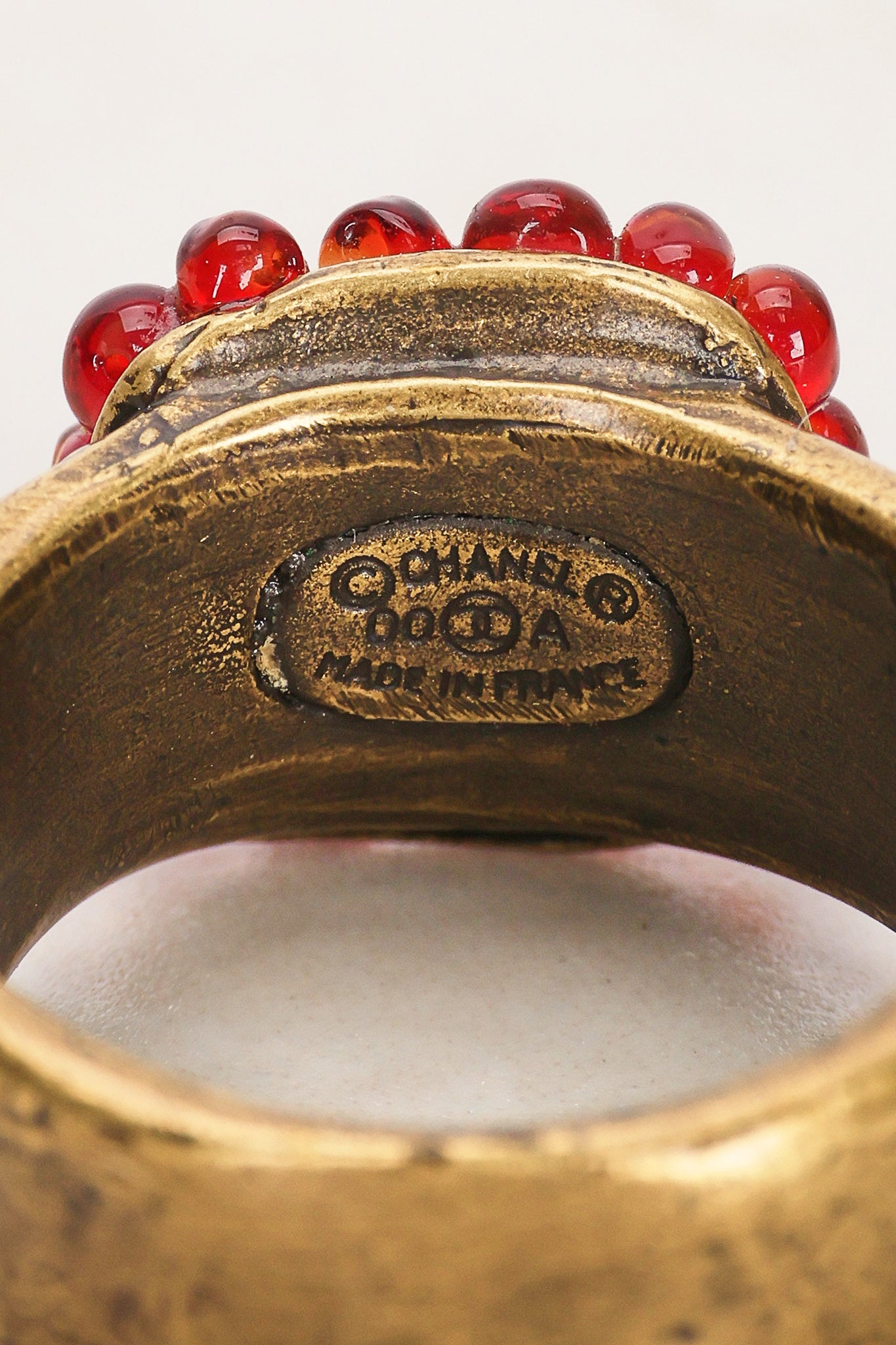 Chanel 2000 Aged Gem Ring, Size US 6