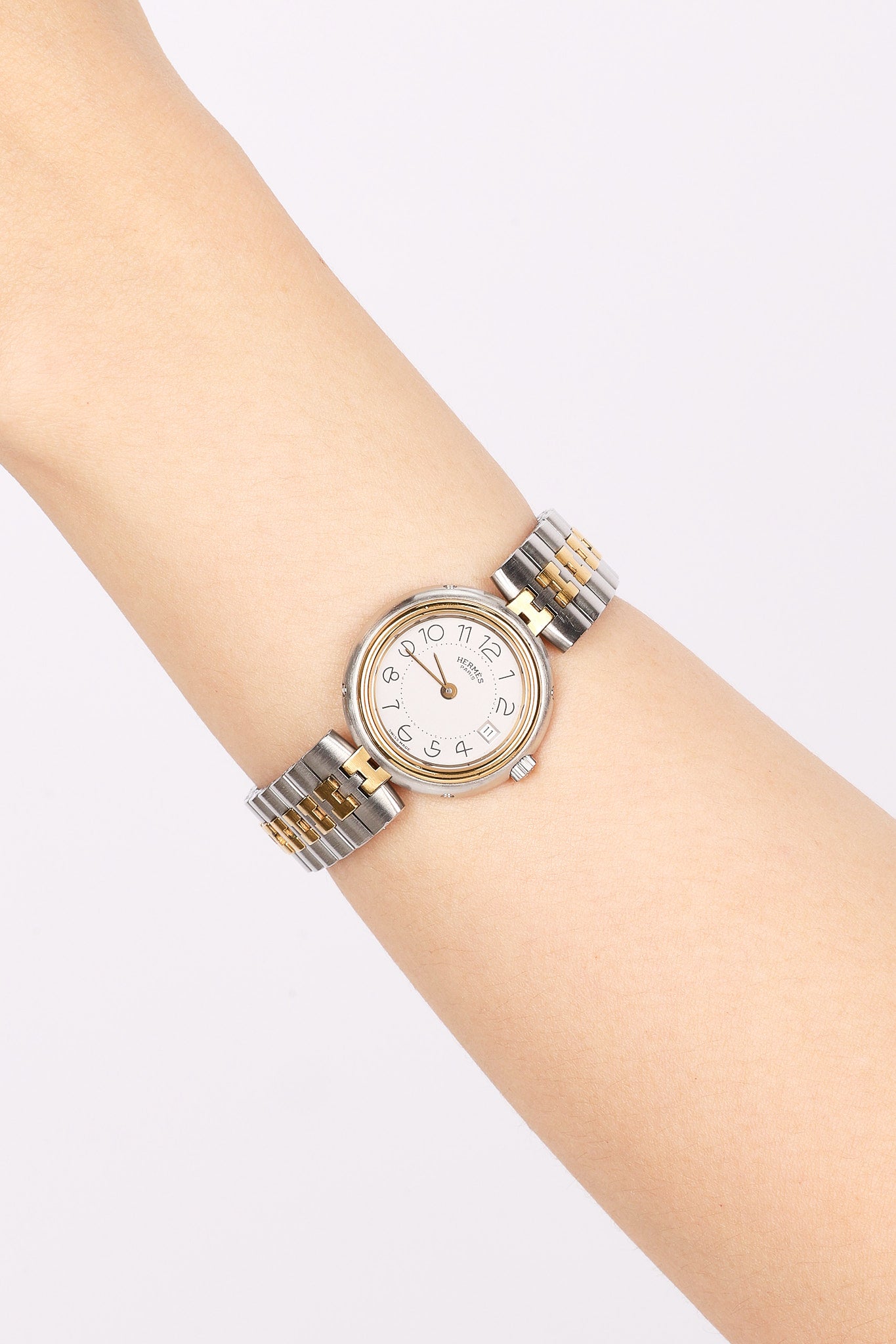 Hermès Clipper Two-Tone Watch 24mm
