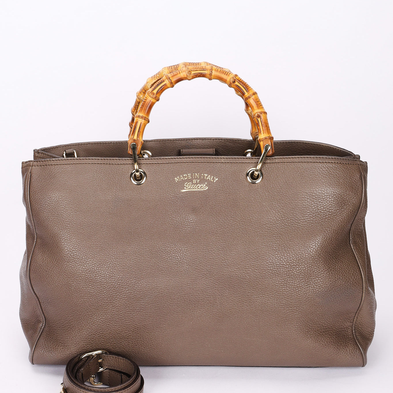 Gucci Large Bamboo Shopper Tote Taupe