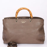 Gucci Large Bamboo Shopper Tote Taupe