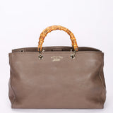 Gucci Large Bamboo Shopper Tote Taupe