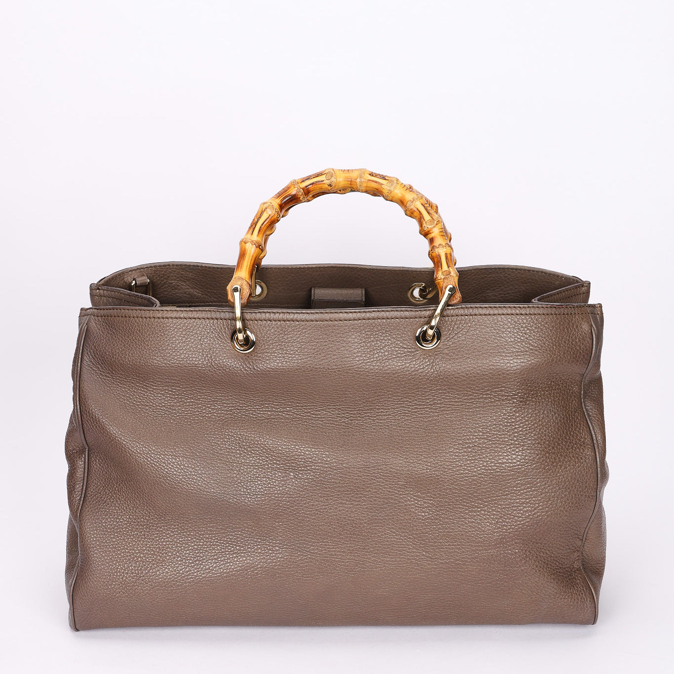 Gucci Large Bamboo Shopper Tote Taupe