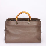 Gucci Large Bamboo Shopper Tote Taupe