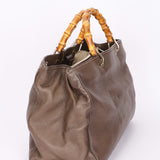 Gucci Large Bamboo Shopper Tote Taupe