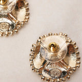 Chanel 2023 CC Champagne Pearl Shell Earrings