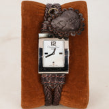 Dior 109 Woven Leather Heart Mother of Pearl Watch 19mm