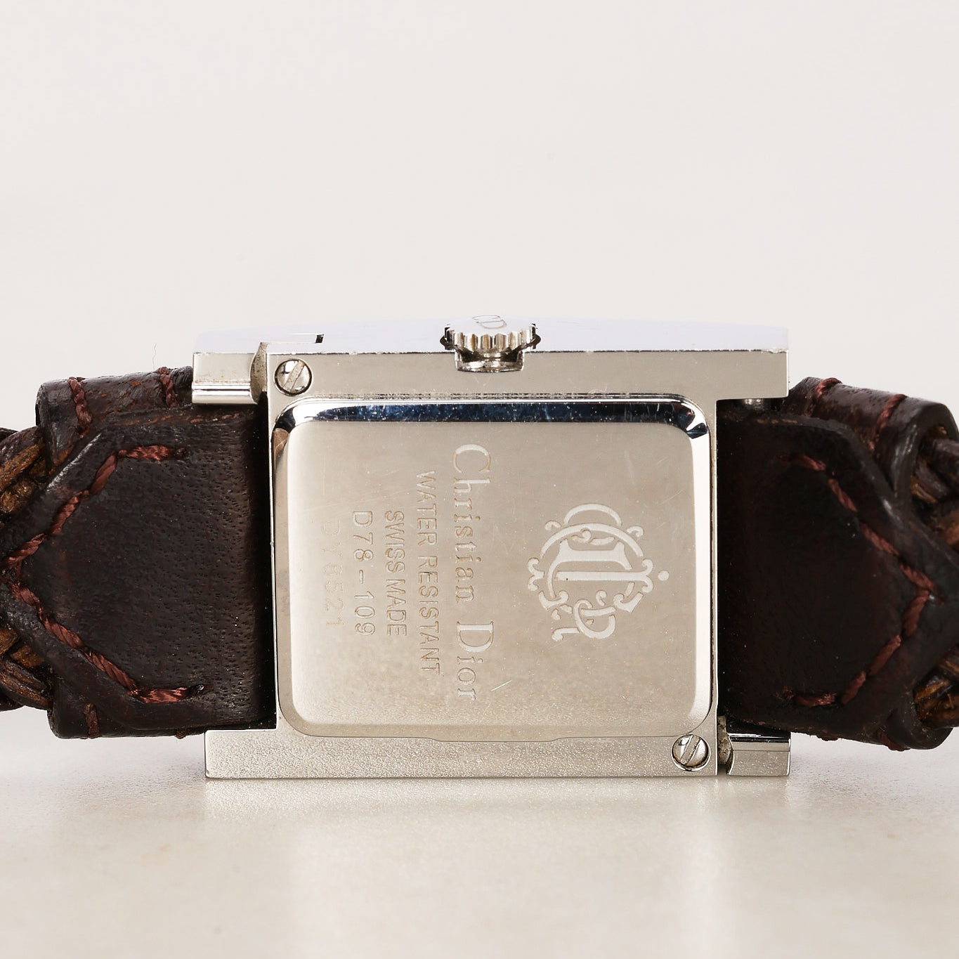 Dior 109 Woven Leather Heart Mother of Pearl Watch 19mm