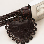 Dior 109 Woven Leather Heart Mother of Pearl Watch 19mm