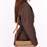 Fendi Zucchino Front Pocket Crossbody Bag