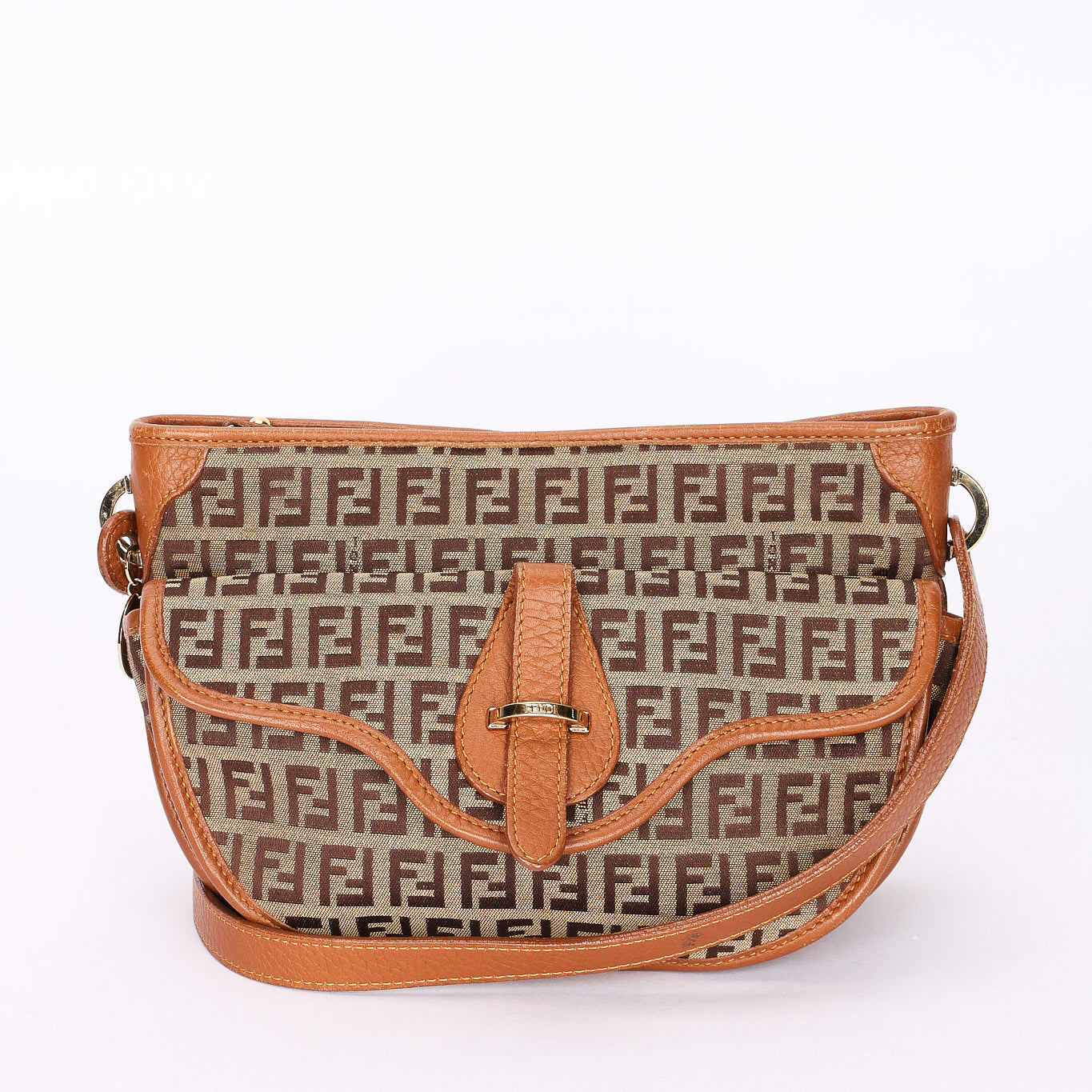 Fendi Zucchino Front Pocket Crossbody Bag