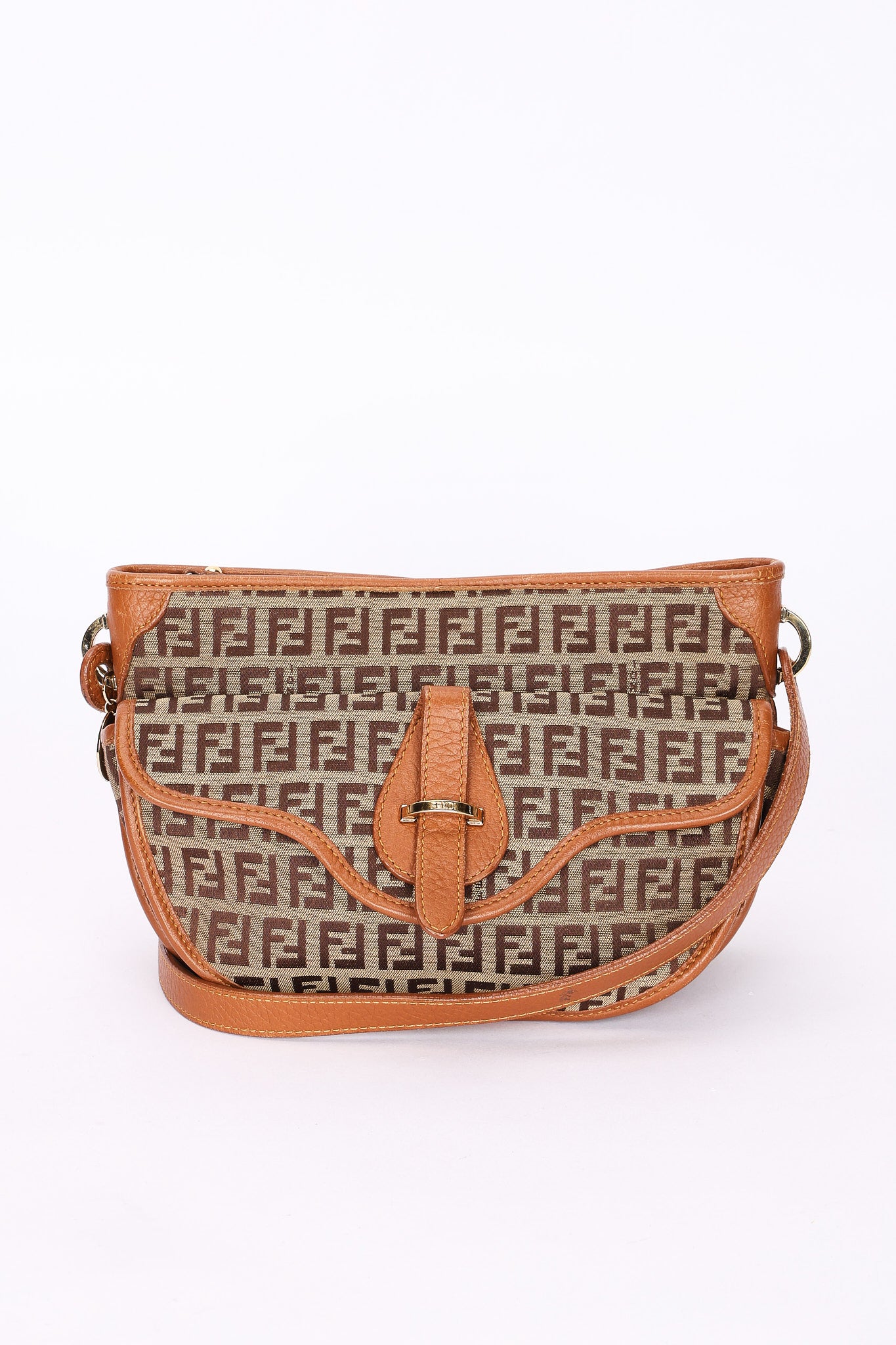 Fendi Zucchino Front Pocket Crossbody Bag