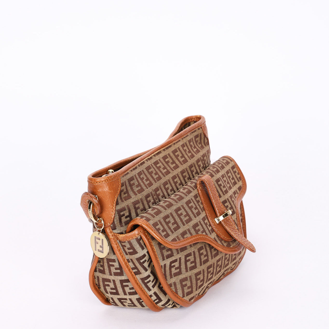 Fendi Zucchino Front Pocket Crossbody Bag