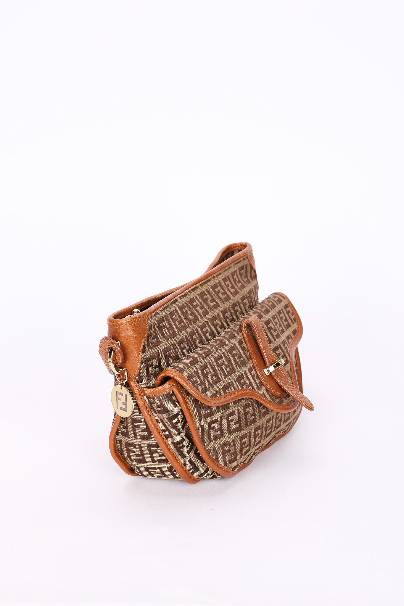 Fendi Zucchino Front Pocket Crossbody Bag