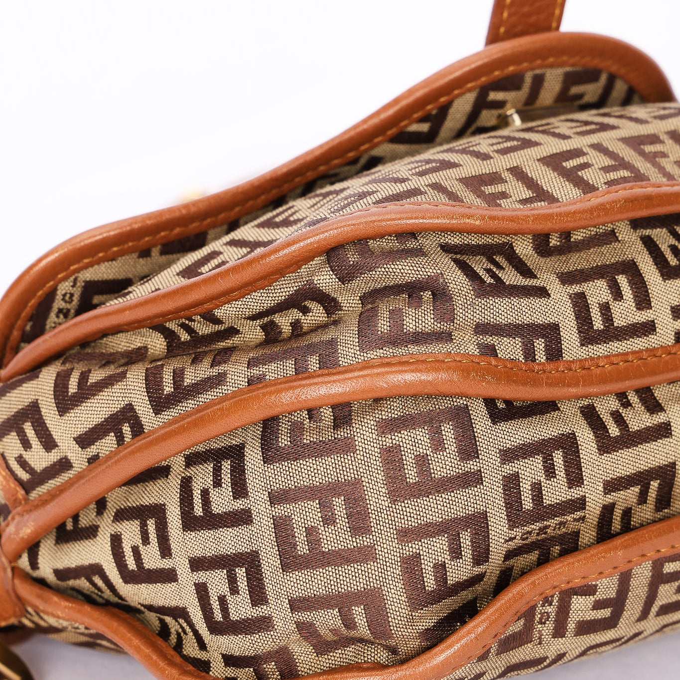 Fendi Zucchino Front Pocket Crossbody Bag