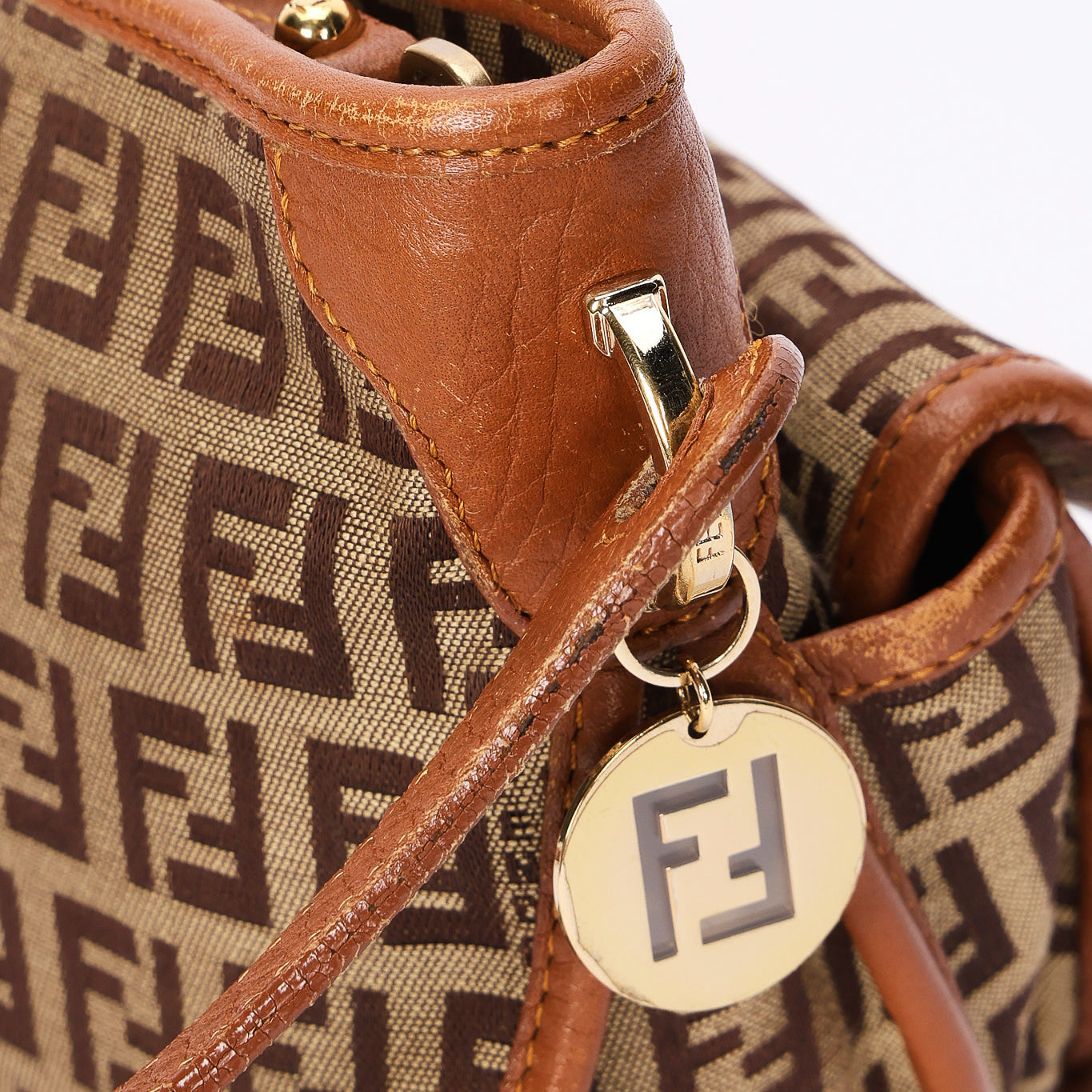 Fendi Zucchino Front Pocket Crossbody Bag