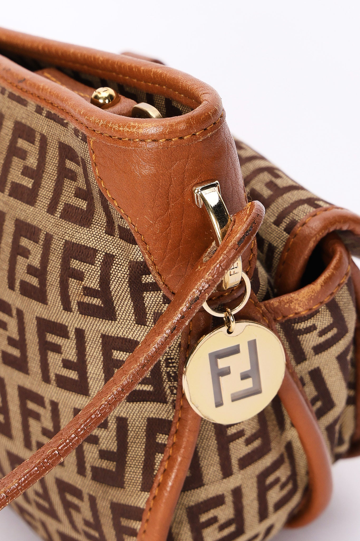 Fendi Zucchino Front Pocket Crossbody Bag