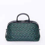 Chanel Woven Bowling Bag Green and Black Calfskin RHW