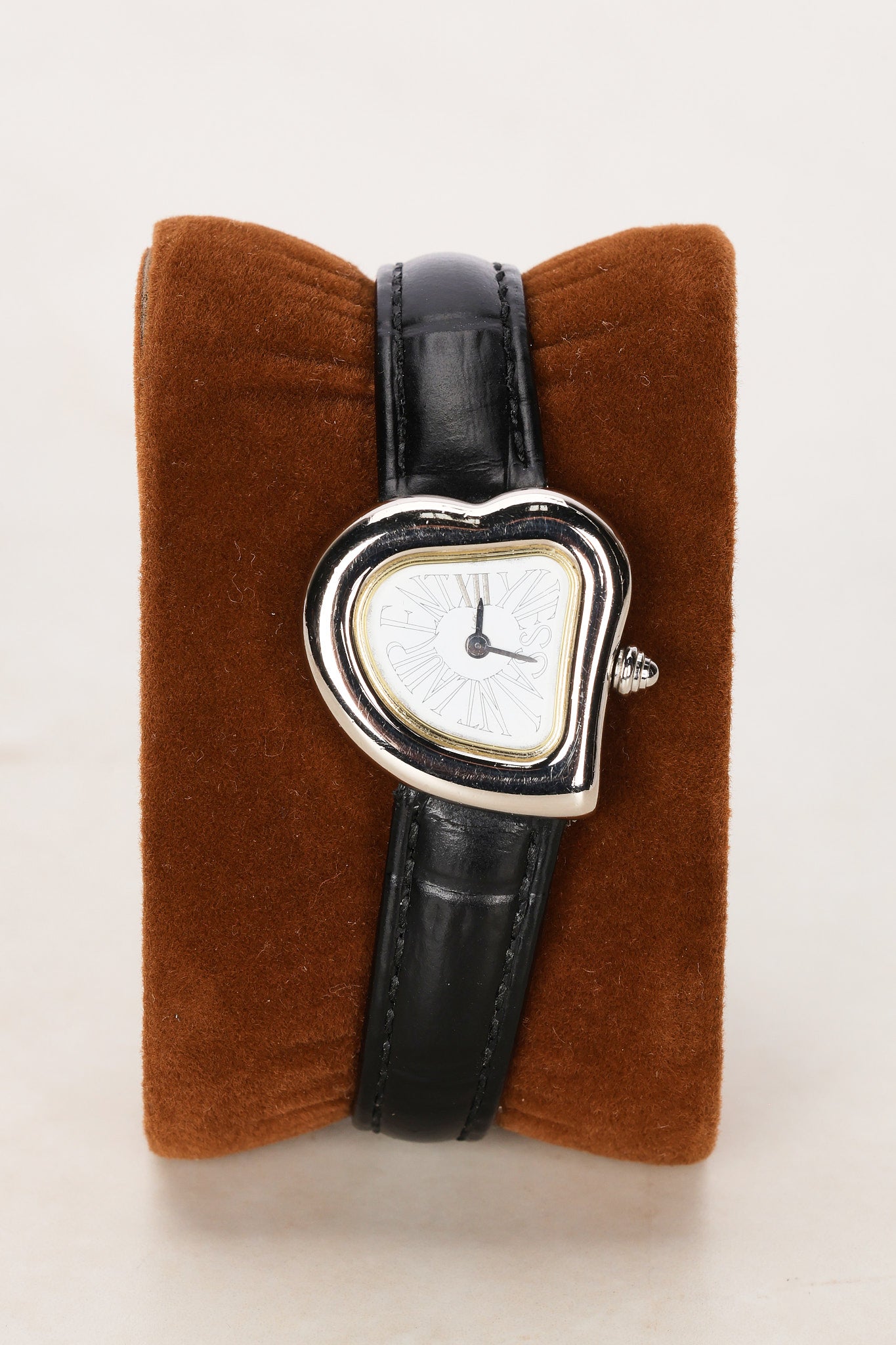 Saint Laurent 40th Anniversary Heart Motif Script Watch 24mm