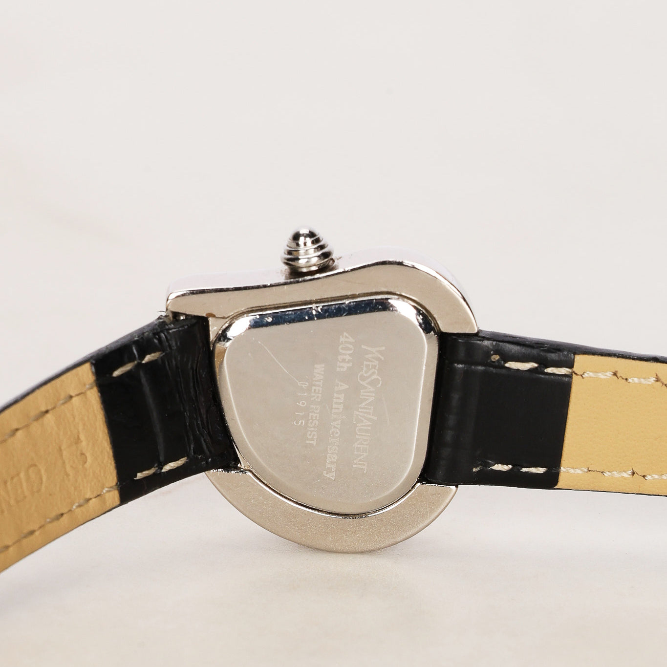 Saint Laurent 40th Anniversary Heart Motif Script Watch 24mm