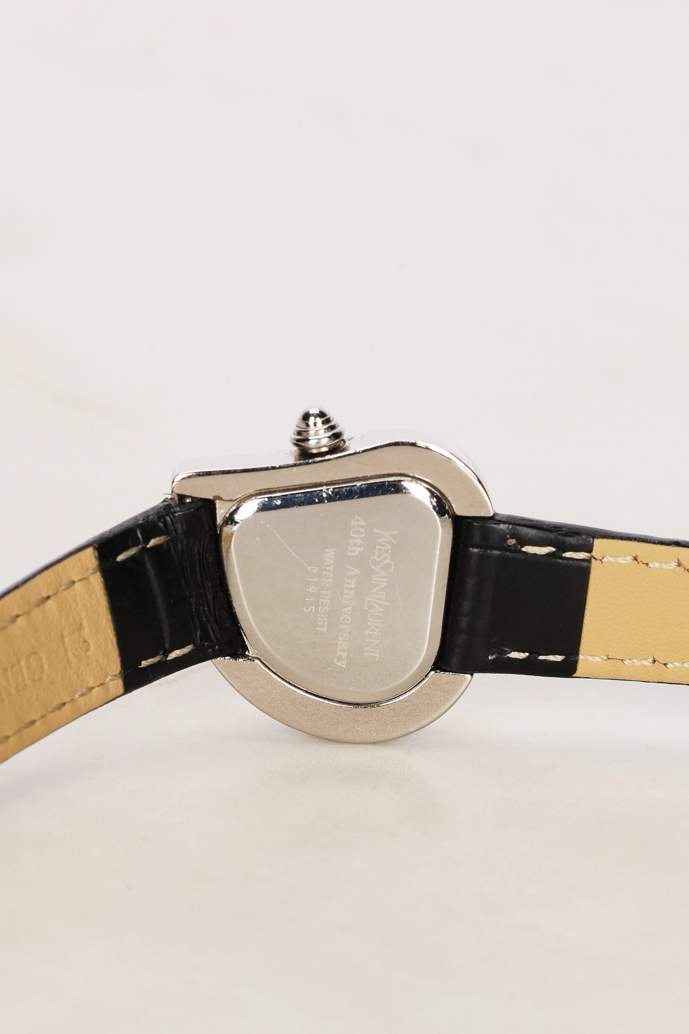 Saint Laurent 40th Anniversary Heart Motif Script Watch 24mm