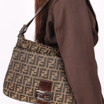 Fendi Zucca Baguette Shoulder Bag