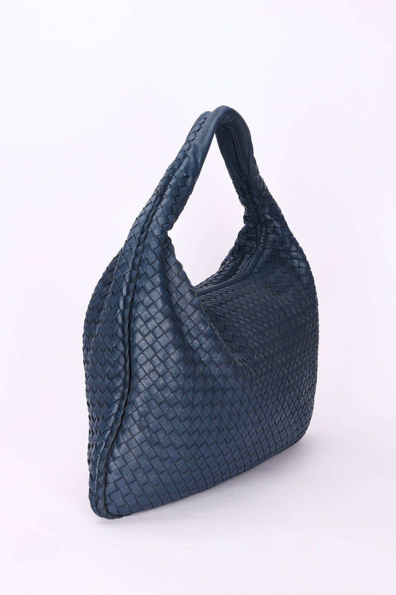 Bottega Veneta Medium Intrecciato Hobo Navy