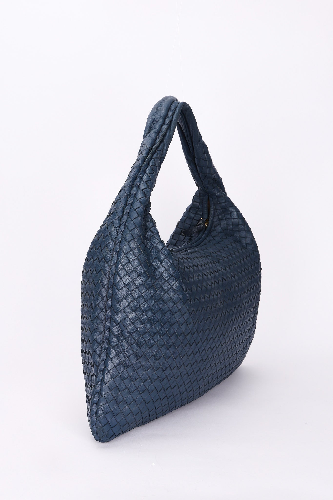 Bottega Veneta Medium Intrecciato Hobo Navy