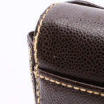 Chanel CC Stitched Tote Brown Caviar AGHW