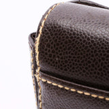 Chanel CC Stitched Tote Brown Caviar AGHW