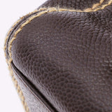 Chanel CC Stitched Tote Brown Caviar AGHW