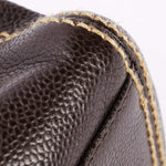 Chanel CC Stitched Tote Brown Caviar AGHW