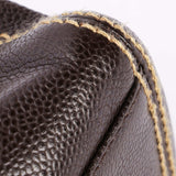 Chanel CC Stitched Tote Brown Caviar AGHW