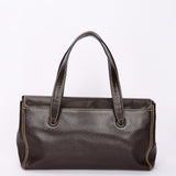 Chanel CC Stitched Tote Brown Caviar AGHW