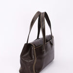 Chanel CC Stitched Tote Brown Caviar AGHW