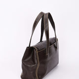 Chanel CC Stitched Tote Brown Caviar AGHW