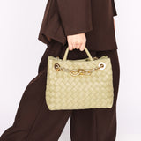 Bottega Veneta Small Andiamo With Chain Sage Green