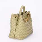 Bottega Veneta Small Andiamo With Chain Sage Green
