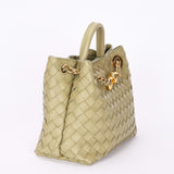 Bottega Veneta Small Andiamo With Chain Sage Green