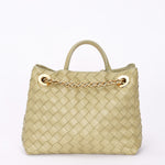Bottega Veneta Small Andiamo With Chain Sage Green