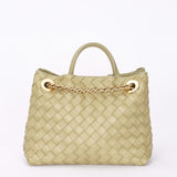 Bottega Veneta Small Andiamo With Chain Sage Green