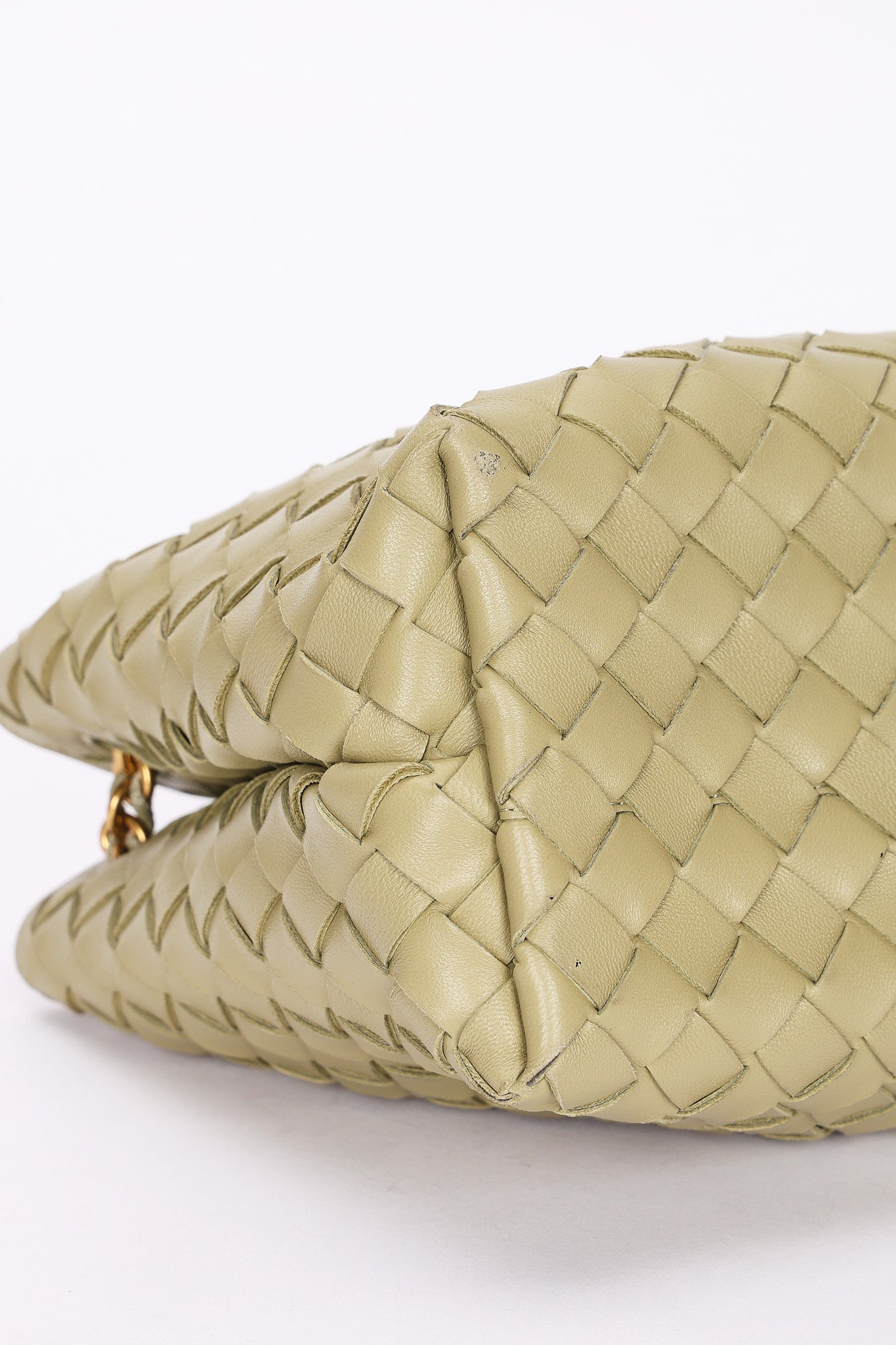 Bottega Veneta Small Andiamo With Chain Sage Green