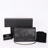 Chanel Korean Garden Wallet on Chain Black Lambskin GHW