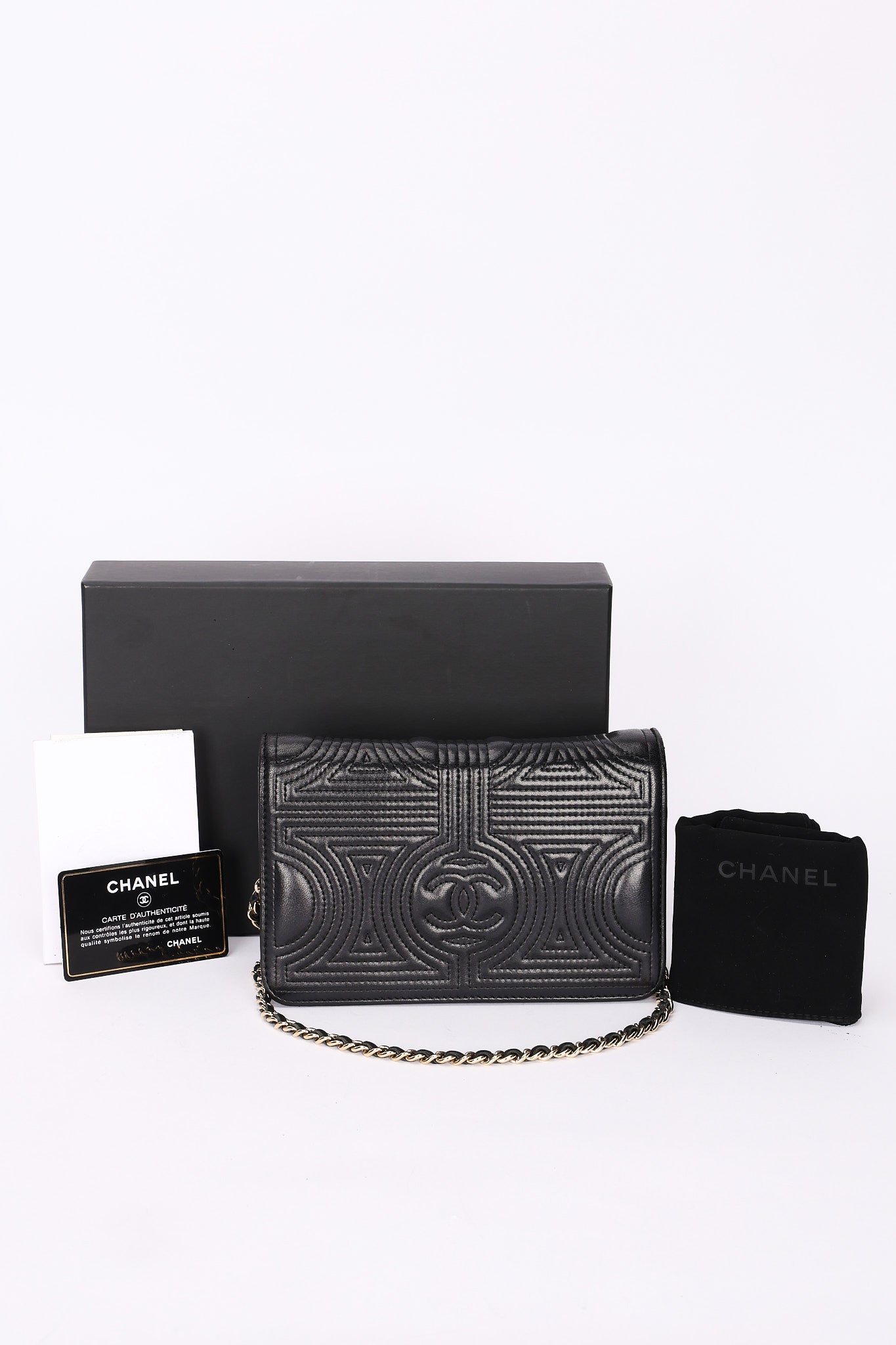 Chanel Korean Garden Wallet on Chain Black Lambskin GHW