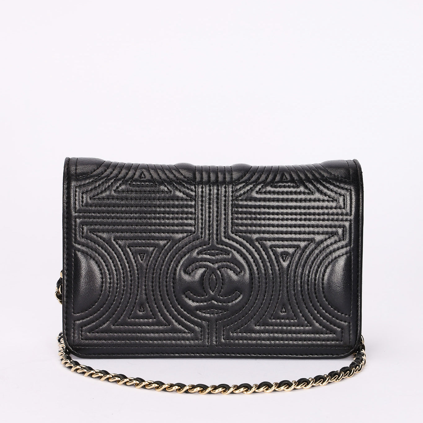 Chanel Korean Garden Wallet on Chain Black Lambskin GHW