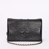 Chanel Korean Garden Wallet on Chain Black Lambskin GHW